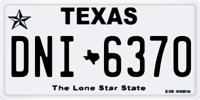 TX license plate DNI6370