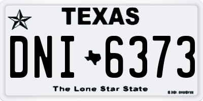 TX license plate DNI6373