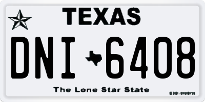 TX license plate DNI6408