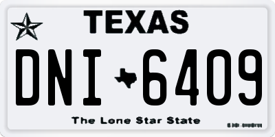 TX license plate DNI6409