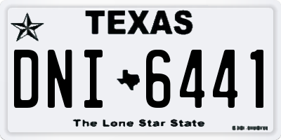 TX license plate DNI6441