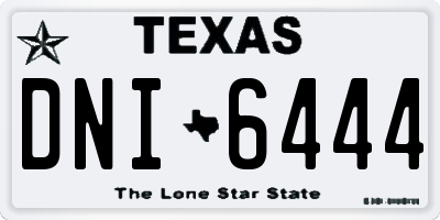 TX license plate DNI6444