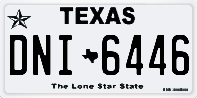 TX license plate DNI6446