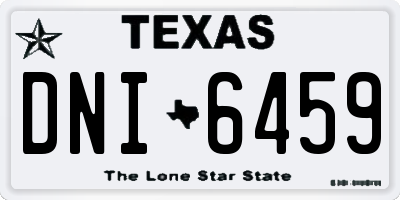 TX license plate DNI6459