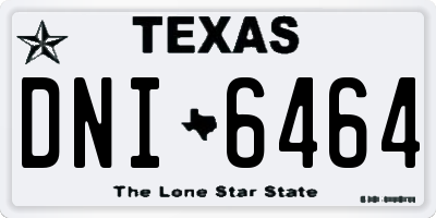 TX license plate DNI6464