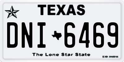 TX license plate DNI6469