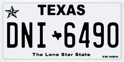 TX license plate DNI6490