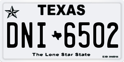 TX license plate DNI6502