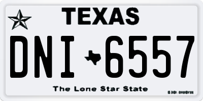 TX license plate DNI6557