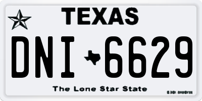 TX license plate DNI6629