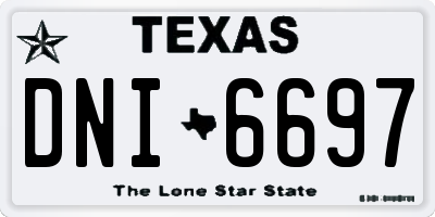 TX license plate DNI6697