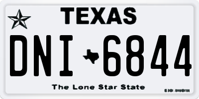 TX license plate DNI6844