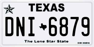 TX license plate DNI6879