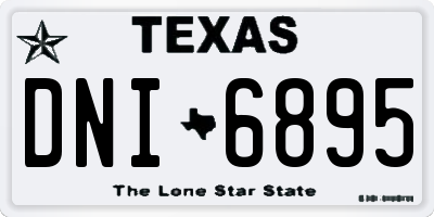 TX license plate DNI6895