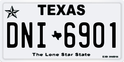 TX license plate DNI6901