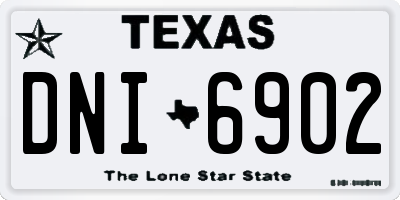 TX license plate DNI6902