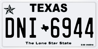 TX license plate DNI6944