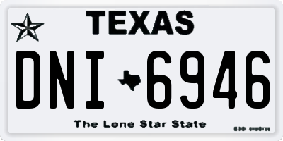 TX license plate DNI6946
