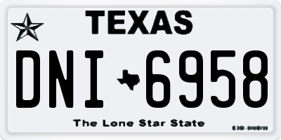 TX license plate DNI6958