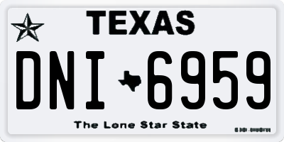 TX license plate DNI6959