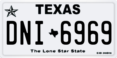 TX license plate DNI6969