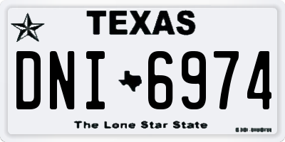 TX license plate DNI6974