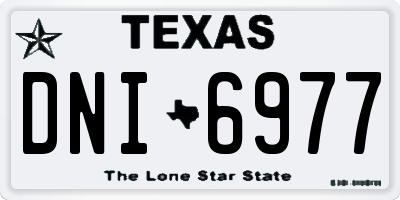 TX license plate DNI6977