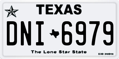 TX license plate DNI6979