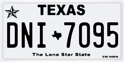 TX license plate DNI7095