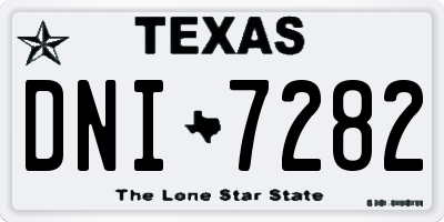 TX license plate DNI7282
