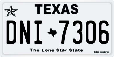 TX license plate DNI7306