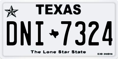 TX license plate DNI7324