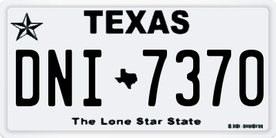 TX license plate DNI7370