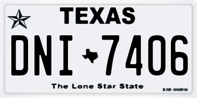 TX license plate DNI7406