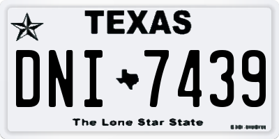 TX license plate DNI7439