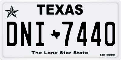 TX license plate DNI7440