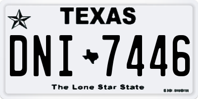 TX license plate DNI7446
