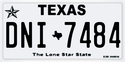 TX license plate DNI7484