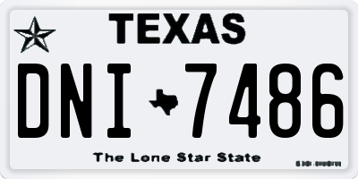 TX license plate DNI7486