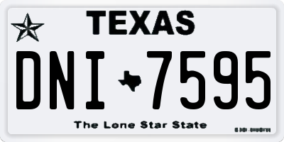 TX license plate DNI7595