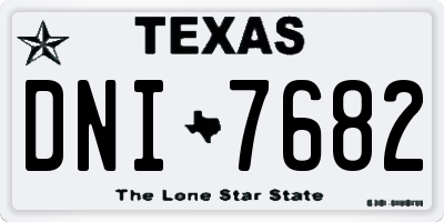 TX license plate DNI7682