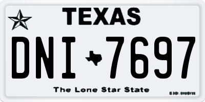 TX license plate DNI7697