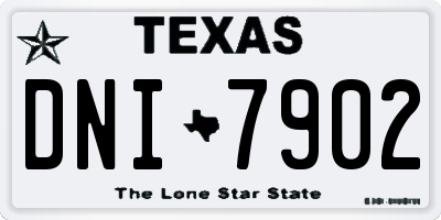 TX license plate DNI7902