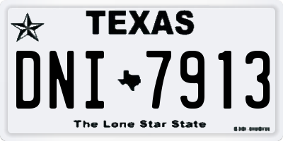 TX license plate DNI7913