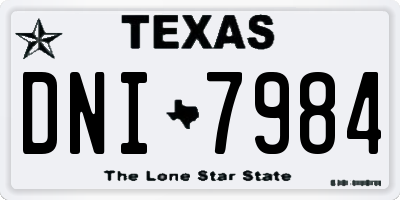 TX license plate DNI7984