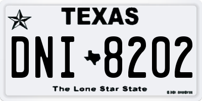TX license plate DNI8202