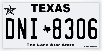 TX license plate DNI8306