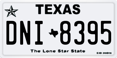 TX license plate DNI8395