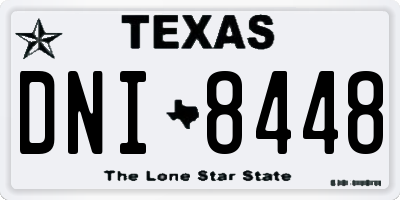 TX license plate DNI8448