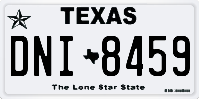 TX license plate DNI8459